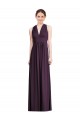 Chiffon Decote V Sem Mangas Comprimento Chão Vestido de Noite / Vestidos de Madrinha Baratos