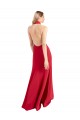 Crepe Esticado Cabeçada Sem Mangas Abrir de volta Comprimento Chão Vestidos de Madrinha / Vestidos de Noite / Vestidos de Festa Baratos